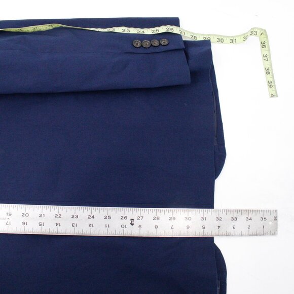 J Crew Sport Coat Mens 44L Ludlow larusmiani Two Button Blue Cotton Stretch - Picture 4 of 15